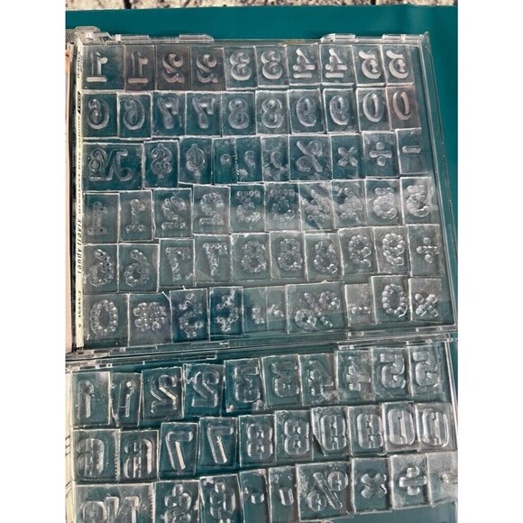 Inkadinkado Clear Rubber Stamp Set Distressed Numbers Artstamp Large Numbers - Picture 9 of 10